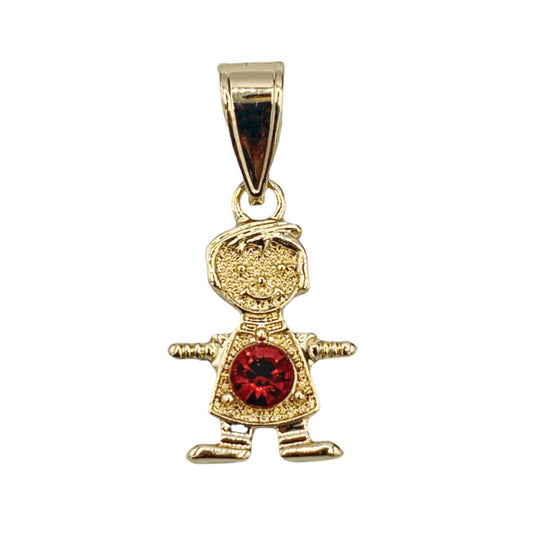 PN-0433 Pendant Niño Zirconia Roja 1.25"