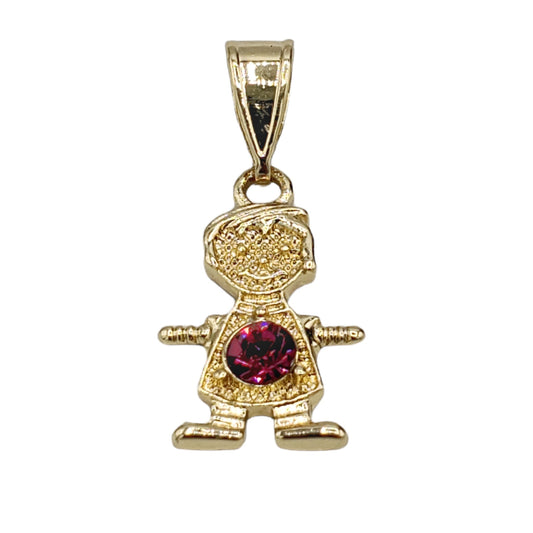 PN-0436 Pendant Niño Zirconia Rubí 1.25"