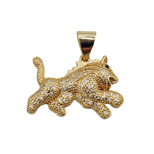 PN-0470 Pendant Lion Zirconia Blanca 1"