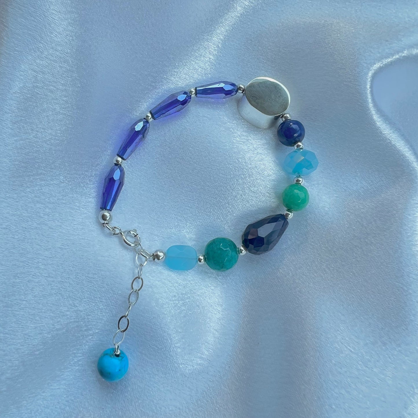 Agate Blue Crystal Bracelet