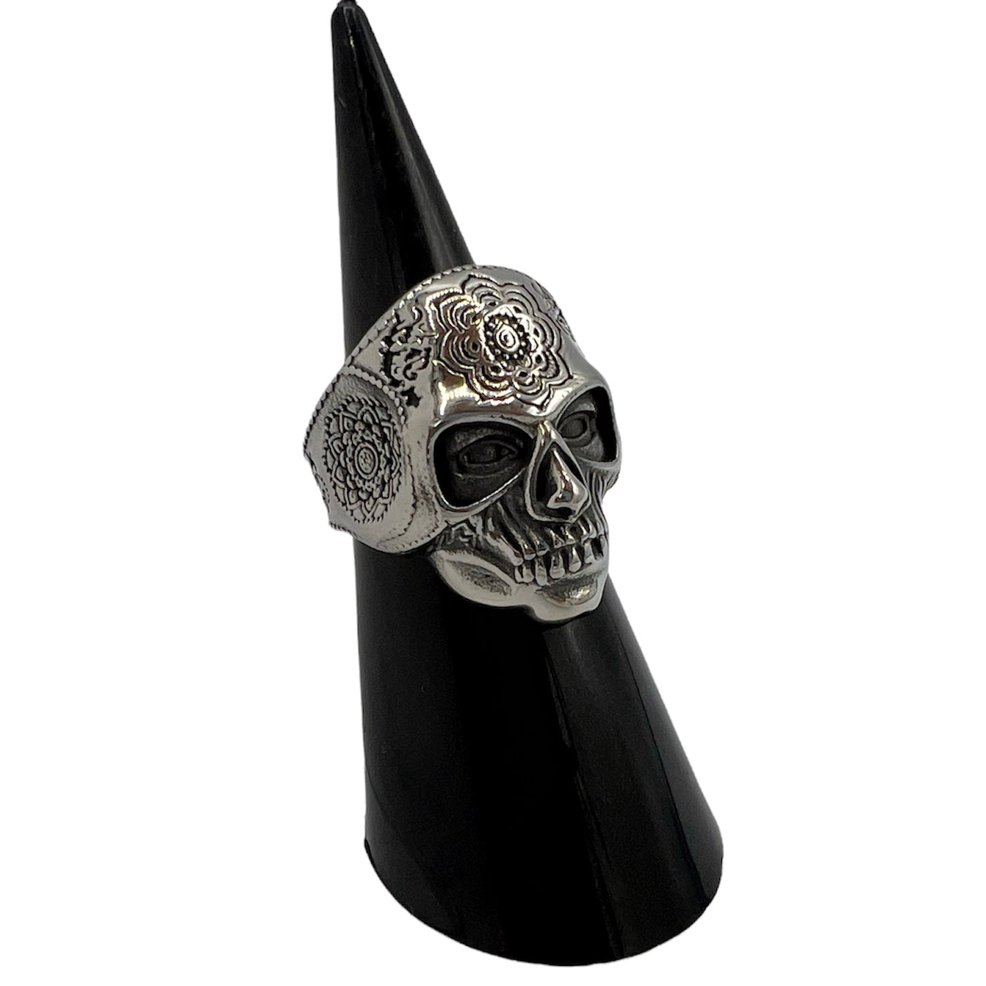 R-46 Stainless Steel Anillo de Calavera/ Skull Ring, Color:Silver, Seleccione el Size en la Parte de Abajo donde dice Size