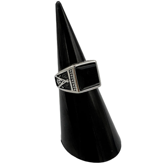 R-50 Acero Inoxidable Anillo de Hombre/Men's Ring ,Color: Silver, Seleccione el Size en la Parte de Abajo donde dice Size