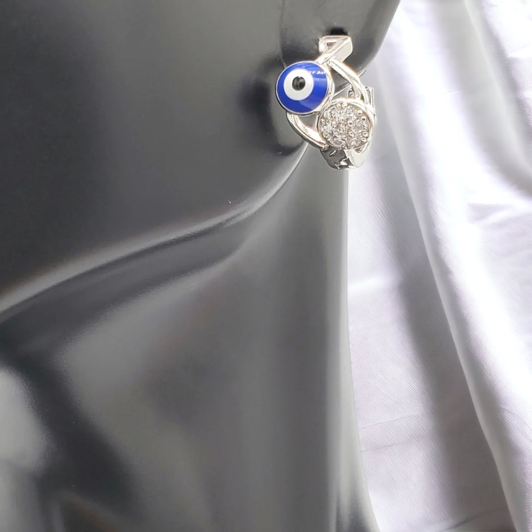 SER-38 Earrings/Aretes Ojo Turco Azul 1cm 1pc